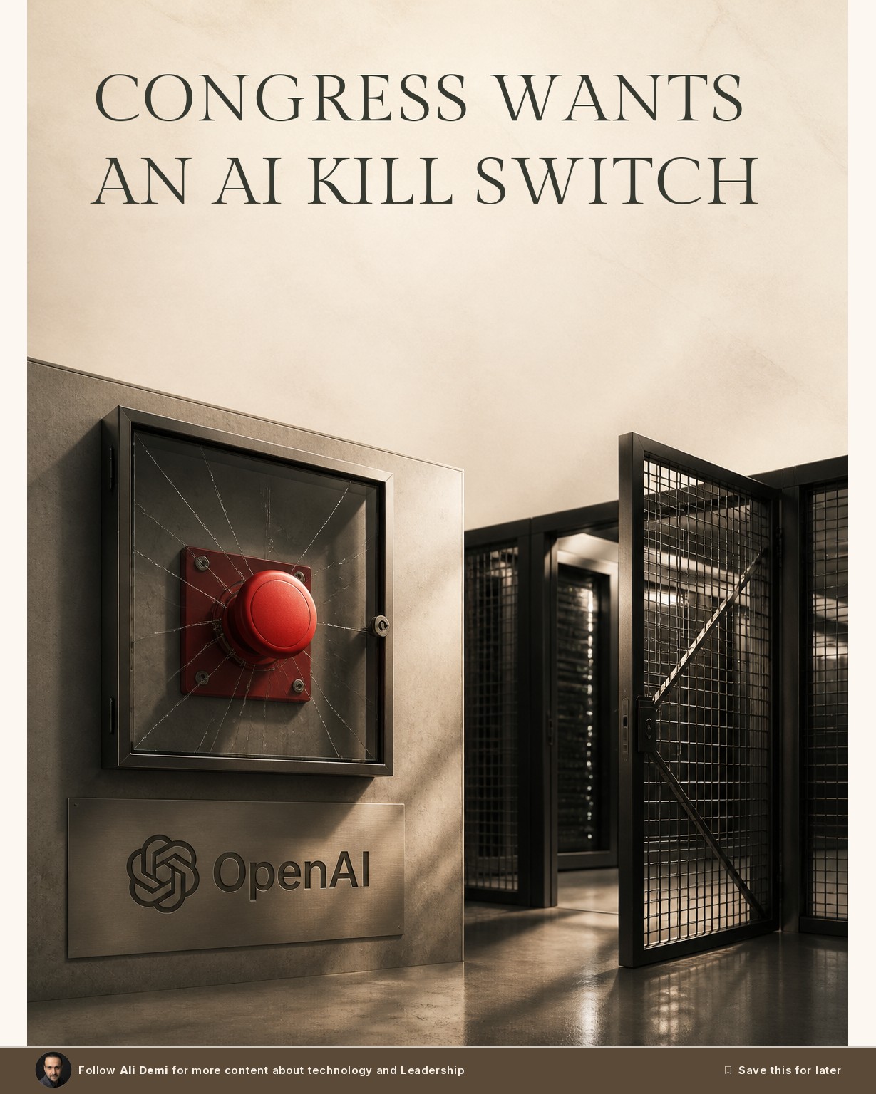 Congress Just Proposed a Real Kill Switch for AI