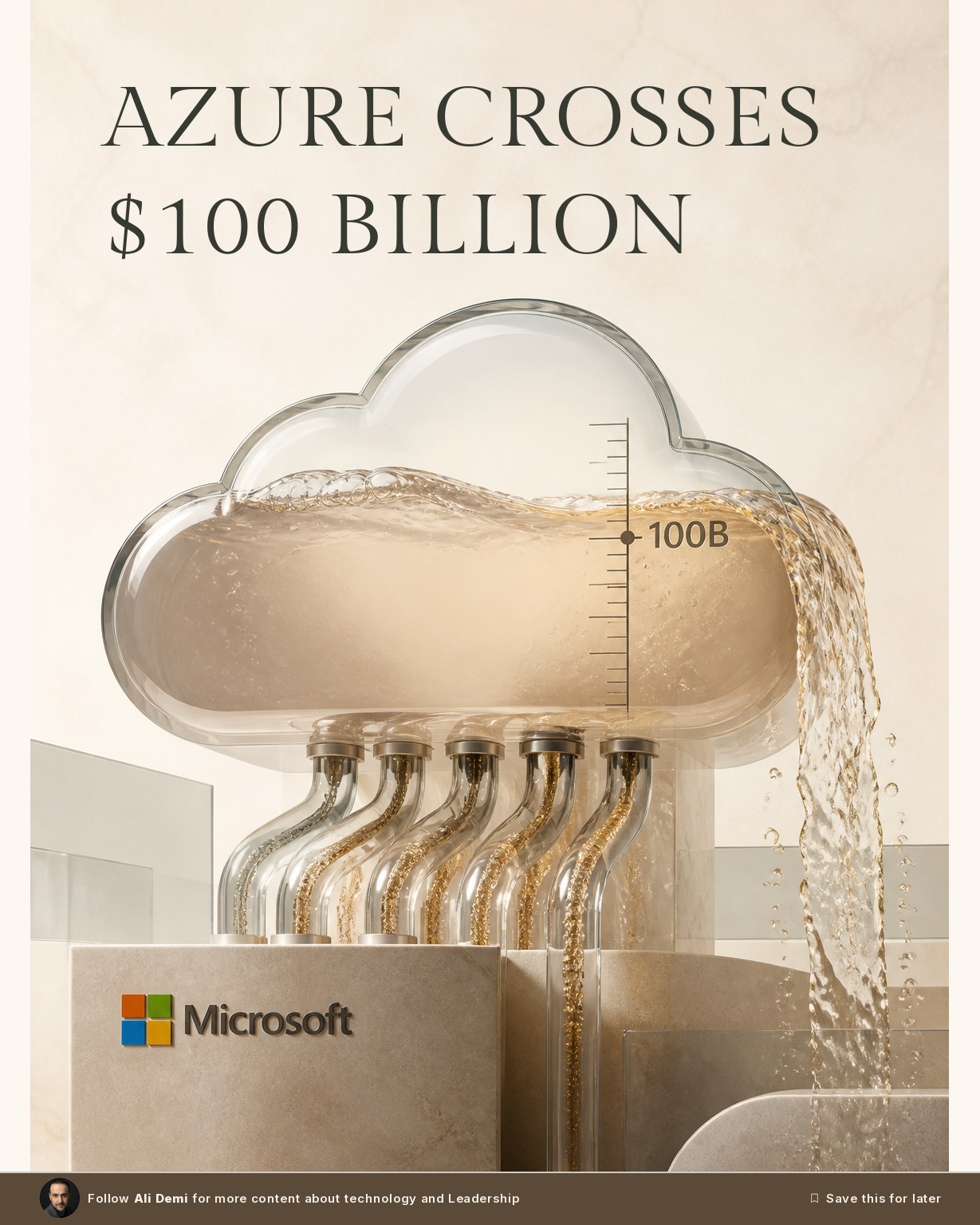 Microsoft’s Azure Cloud Just Crossed $100 Billion