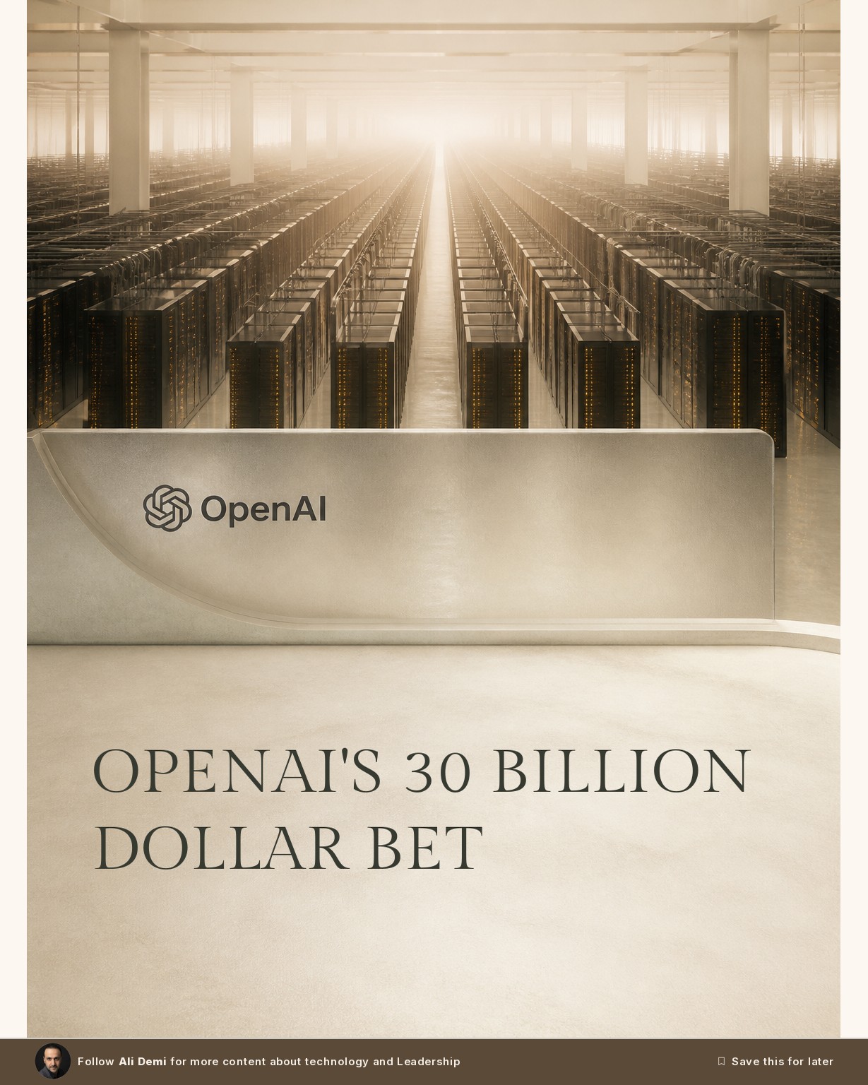 OpenAI Just Bet 30 Billion on Compute