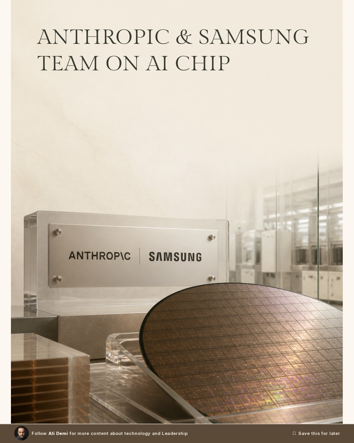 Anthropic and Samsung Are Racing to Build a Chip